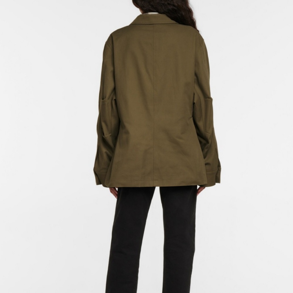 Toteme Avignon Utility Jacket Khaki Green – Oversized Cotton Size 32 | US XS - Picture 8 of 13